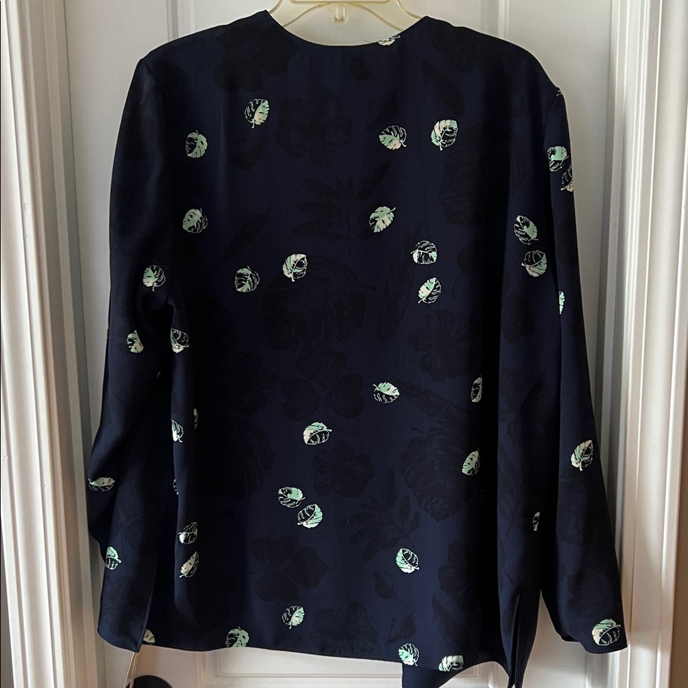 NWT Pendleton Women's Dark Blue Leaf Pattern Blaz… - image 2